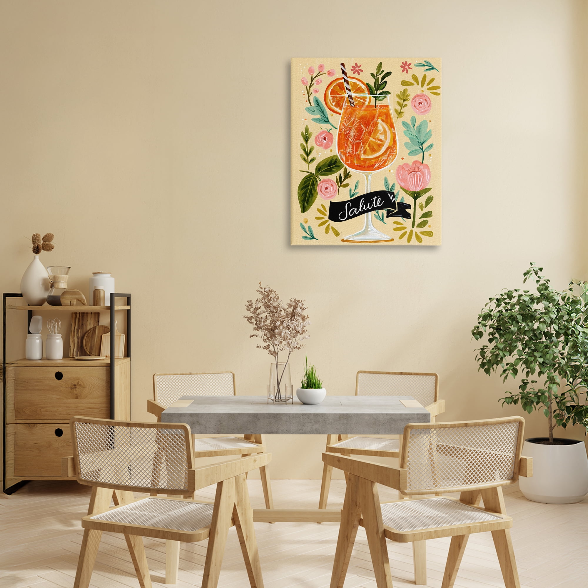 Stupell Industries Salute Citrus Cocktail Canvas Wall Art, design by Yen