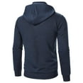 thumbnail image 6 of Handshe Men's Half-Zip Hooded Sweatshirt, Solid Color Casual Pullover with Decorative Pockets, Long Sleeve Athletic Wear for Outdoor Activities and Gym Workouts, 6 of 6
