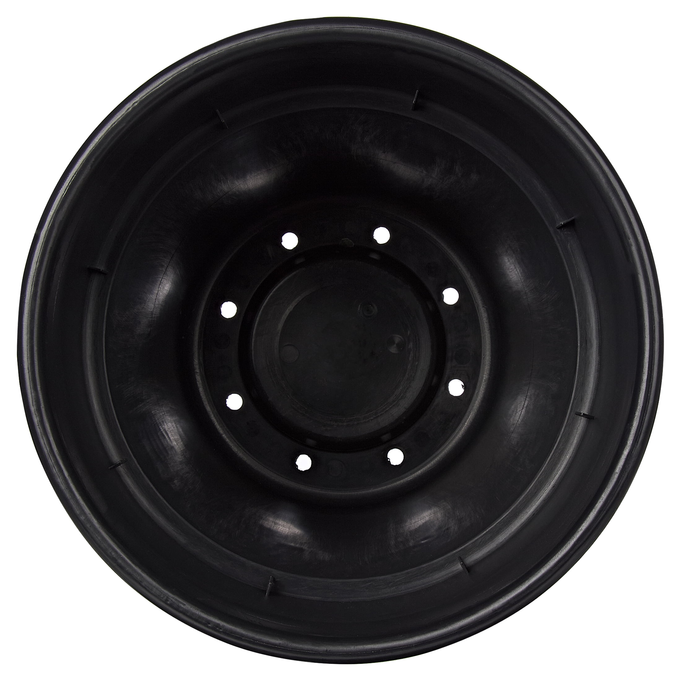 Mainstays 12 Inch Flint Resin Planter in Rich Black with Pre-Drilled Drainage