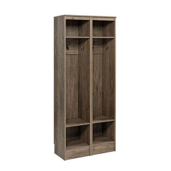 Prepac Narrow Entryway Organizer in Drifted Gray (Set of 2)