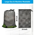 2 Pack Mesh Laundry Bag 24x36 inches Sturdy Heavy Duty Drawstring