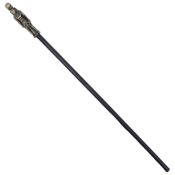 Mystical Staff Prop Ancient Egyptian Dress Up Walking Cane Golden 1Pack Halloween Costume Accessory