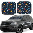 thumbnail image 1 of Balery Space Cartoon Parasol para parabrisas de coche de 2 piezas | Parasol plegable para parabrisas delantero de coche para la mayoría de sedanes-Medium, 1 of 6
