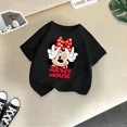 thumbnail image 3 of Ropa infantil de Disney Mickey Minnie, camiseta para niños, camiseta de verano de manga corta para niñas, camiseta de algodón, camiseta bonita de dibujos animados para niños y niñas, 3 of 5