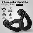 thumbnail image 3 of Synthetic Soft Shackle & Winch Recovery Ring Kit, 1/2'' x 22'' Recovery Soft Shackle(56,000Lbs Breaking Strength), Snatch Recovery Ring for ATV UTV Off-Road Vehicles (Shackles+ Red Ring), 3 of 7
