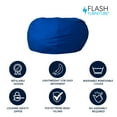 thumbnail image 2 of Flash Furniture Duncan Oversized Solid Royal Blue Refillable Bean Bag Chair for All Ages, 2 of 14
