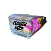 Flower Dude Clear 2 Pockets Holographic Metallic Fanny Pack
