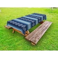 thumbnail image 1 of Winter Outdoor Tablecloth, Traditional Scandinavian Needlework Inspired Pattern Jacquard Flakes Knitting Theme, Decorative Washable Fabric Picnic Table Cloth, 58 X 84 Inches,Blue White, by Ambesonne, 1 of 2