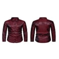 thumbnail image 4 of Jacquard Button-Down Long Sleeve Tops - Slim Fit Shirts for Men, 4 of 5