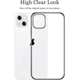 thumbnail image 2 of Compatible with iPhone 14 Case Clear Ultra Transparent Shockproof Protective Cell Phone Case Non-Yellowing Flexible TPU Liquid Silicone Slim Thin Cover-Black, 2 of 14