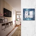 thumbnail image 5 of Yayeee Rocker Switch Wall Plate 2-Gang 4.7"x4.6" Home Decorative Outlet Cover, Night Floating Whale, 5 of 6