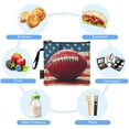 thumbnail image 5 of Haosy 3 Pack Reusable Ziploc Bags BPA Free Healthy Food Storage Bag Leakproof Sandwich Snack Freezer Bags Football on American Flag, 5 of 7