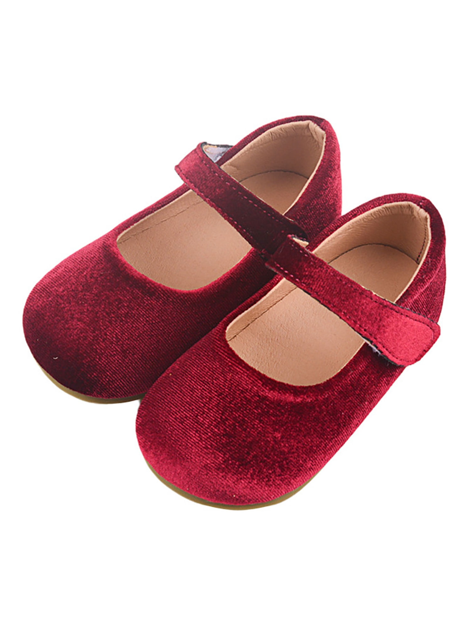 Welliumy Kids Girls Princess Shoe Wedding Flats Flower Girl Mary Jane