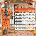 thumbnail image 3 of GTMEDT Halloween Adult Caveman Cosplay Costume Prehistoric Stone Age Orange Print Tunic Costume with Sticks,S, 3 of 7