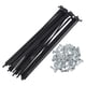 thumbnail image 1 of Ofertas Únicas 1 Juego de Radios Universales para Bicicleta 13G Nipples de Radios de Rueda de Bicicleta 45 Acero Negro-155mm, 1 of 7