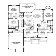 The House Designers: THD-4422 Builder-Ready Blueprints to Build a Traditional Country House Plan with Crawl Space Foundation (5 Printed Sets)