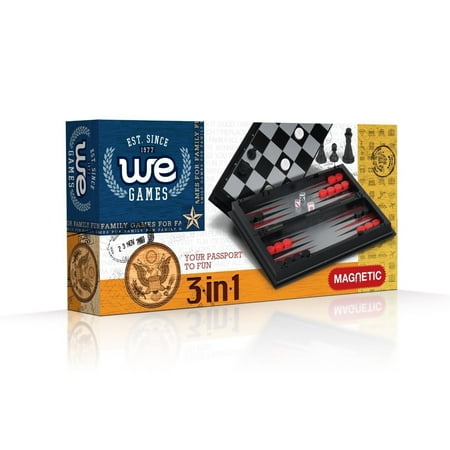 3-in-1 Combination Game Set -Small Travel Size By WE (Best Small Size Games)