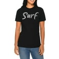 thumbnail image 3 of Oversized Surf Graphic Design Deluxe Jersey T-Shirt - Black 2XL, 3 of 4