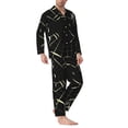 thumbnail image 2 of Lsque Spiders On The Web Pattern Long Sleeve Pajama Set for Men - Soft 2-Piece Sleepwear and Loungewear Set with Pockets, Comfy Nightwear-X-Large, 2 of 7