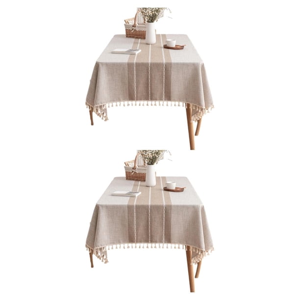 Mantel elegante Inteprter Rectangular para Mesas de comedor Beige 135*160 cm 2Conjunto