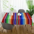 thumbnail image 5 of Coolnut Mexican Tablecloth Mexican Serape Blanket for Mexican Party Wedding Cinco De Mayo Fiesta Decorations Outdoor Picnics Dining Table Cover, Large Square Table Cloth 60x120In, 5 of 7