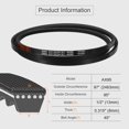thumbnail image 2 of Uxcell AX95 Rubber V-Belt, Raw Edge Cogged V Belt 1/2" Width x 95" Length, 2 of 5