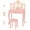 Pink, variant on Costway Kids Vanity Set Princess Vanity Table & Chair Set with Lighted Mirror White
