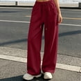 thumbnail image 6 of Xaqiouau Women Wide Leg Sweatpants High Waisted Baggy Lounge Pants Loose Fit Casual Joggers Drawstring Athletic Trousers with Pockets, 6 of 6