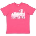 thumbnail image 3 of Inktastic Seattle Skyline Grunge Youth T-Shirt, 3 of 5