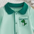 thumbnail image 6 of CAUYDY Newborn Boy Picture Outfit Baby Sleepers 6 9 12 18 Months Preemie Clothing Long Sleeved Romper Fall Winter Infant Boys Pajamas Toddler Bodysuit Green for Sizes 12-18 Months, 6 of 9