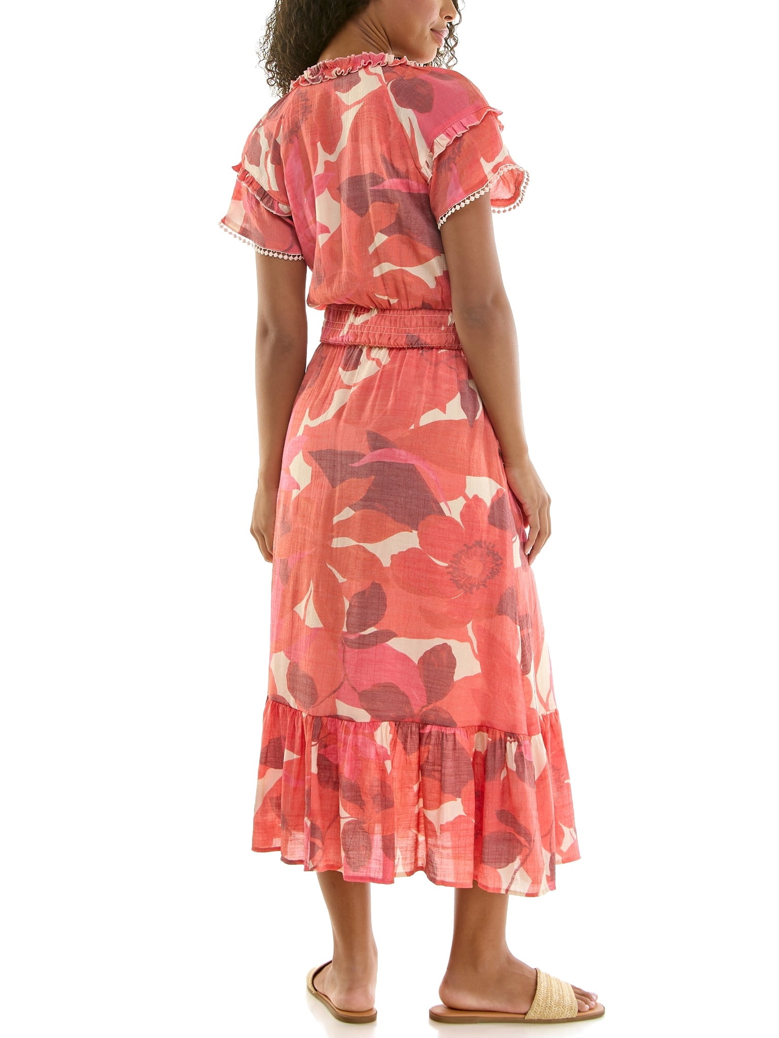 Nanette Lepore Women's Maxi Slub Dress With Bottom Fringe, Sizes XS-XXXL
