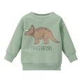 thumbnail image 1 of Gibobby Sudadera para niños y niñas pequeñas, prendas de vestir, estampados de dinosaurios verdes para ropa de bebés(Verde, 6-12 Meses), 1 of 5