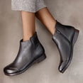 thumbnail image 5 of B91xZ Chaussures d'Automne Femmes Bottes Chelsea Mode Confort Talon Bas Bottines, Noir 9, 5 of 5