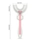 thumbnail image 4 of Cepillo de dientes de silicona en forma de U, boca completa, doble cara, dientes completos para niños, mordedores de 360 ​​grados con suministros de limpieza de dientes, pequeño, rosa Advancent HA009125-06, 4 of 6