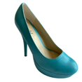 thumbnail image 4 of Bonnibel Monique-1N Women's Round Toe Platform 5-Inch Holiday Party Dress Pumps TURQUOISE PU 9, 4 of 7