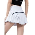 thumbnail image 3 of WIBACKER Womens Tennis Skirts High Waisted with Pockets Built-in Shorts Workout Running Pleated Athletic Golf Skorts, 3 of 6