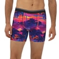 thumbnail image 2 of Xecao Retro Palms Print Boxer Briefs for Men's Stretch Moisture-Wicking Underwear, Mid-Rise Classics breathable fabric, 2 of 7