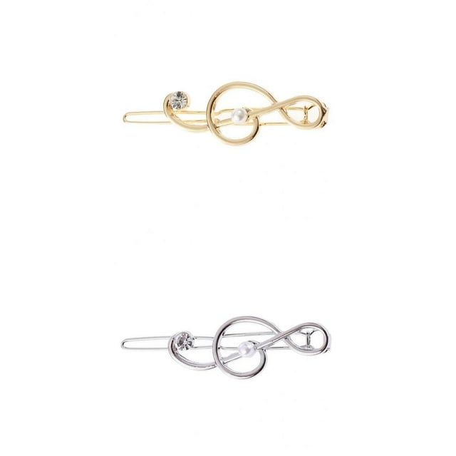 2x Simple Hairpin Clip Note Grip Barrette Hair Styling