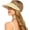 Beige Leopard, variant on Womens Summer Wide Brim Straw Visor Sun Hat UV Protection Packable Beach Cap