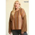 thumbnail image 6 of Novelty Knit And Solid Knit Mixed Loose Top - Pumpkin, 1XL, 6 of 11