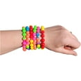 thumbnail image 3 of 12 Pack- Colorful Rainbow Stretchy Rubber Bracelets (8") Great Kids and Small Adults. Perfect for Party Favors, Carnival Prizes, Goodie Bags, Fundraisers, Giveaways, etc., 3 of 4