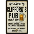 thumbnail image 1 of CLIFFORD'S Pub Sign Vintage Man Cave Bar Wall Decor Gift 8x12 Metal 208120028152, 1 of 1