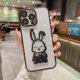 thumbnail image 1 of Funda con purpurina y conejo para iPhone 14 Pro Max 13 12 11 X Xr Xs 8 7 Plus, película protectora transparente para cámara Fivean unisex, 1 of 2