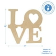 thumbnail image 2 of Wood Love Sign with Heart-Shaped Opening, 12 inches, Pack of 1 Unfinished Wood Cutout for Love Wall Décor, DIY Valentines Day Decorations, and Crafts, by Woodpeckers, 2 of 6