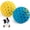 Blue+Yellow, variant on Indestructible Squeaky  Toys, Interactive  Balls 2 Pack,   Toys for Aggressive Chewers,  Rubber Puppy Toys for Large/Medium Dogs, Tough Puppy  Toys,