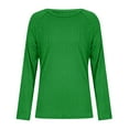 thumbnail image 3 of MELDVDIB Womens Sweater Knit Fall Winter Solid Color Long Sleeve Loose Pullover Tops Trendy Casual Stretch Comfy Crewneck Lounge Outfit Army Green 2XL, 3 of 8