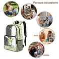thumbnail image 4 of Xoenoiee Frog Snail Guitar Music Note Print Clear Backpack for Girls Waterproof Clear Bookbag Daypack, Plastic See Through Backpack Transparent Knapsack PVC Rucksack for Stadium Events and School, 4 of 7