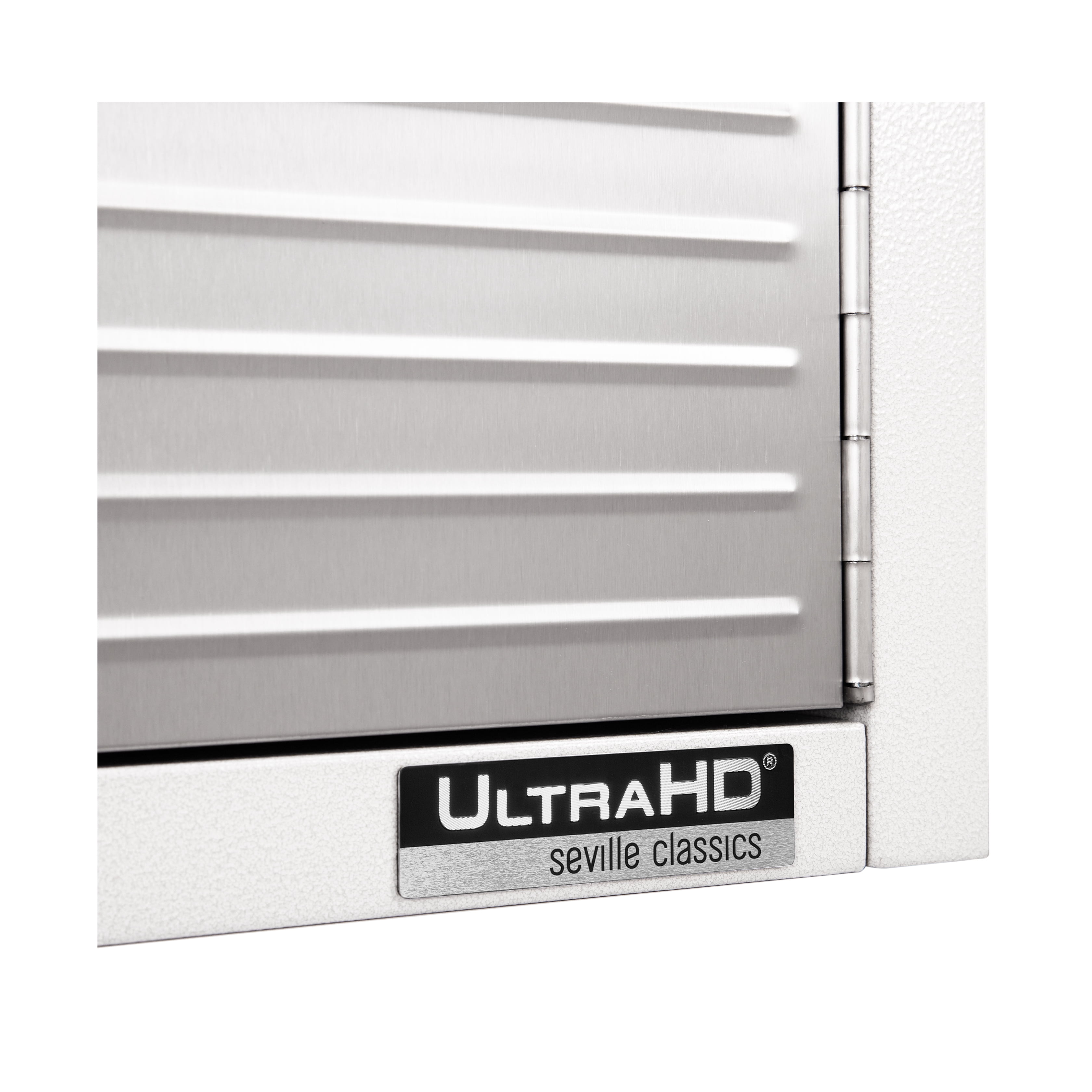 Seville Classics UltraHD® Solid Steel Lockable Metal Storage Wall Cabinet Organizer, w/ Adjustable Shelf, 24" W x 12" D x 28" H, White