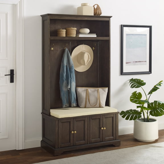 Crosley Furniture Holbrook Hall Tree in Coffee