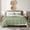 Sage Green, variant on 100% quilt set double bed size, denim blue pre-washed bedspread, geometric pattern, comfortable and lightweight stitching decorative bedding, with 1 fake decoration, suitable for all seasons